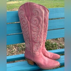 NALEJANDRA LEATHER BOOTS IN PINK